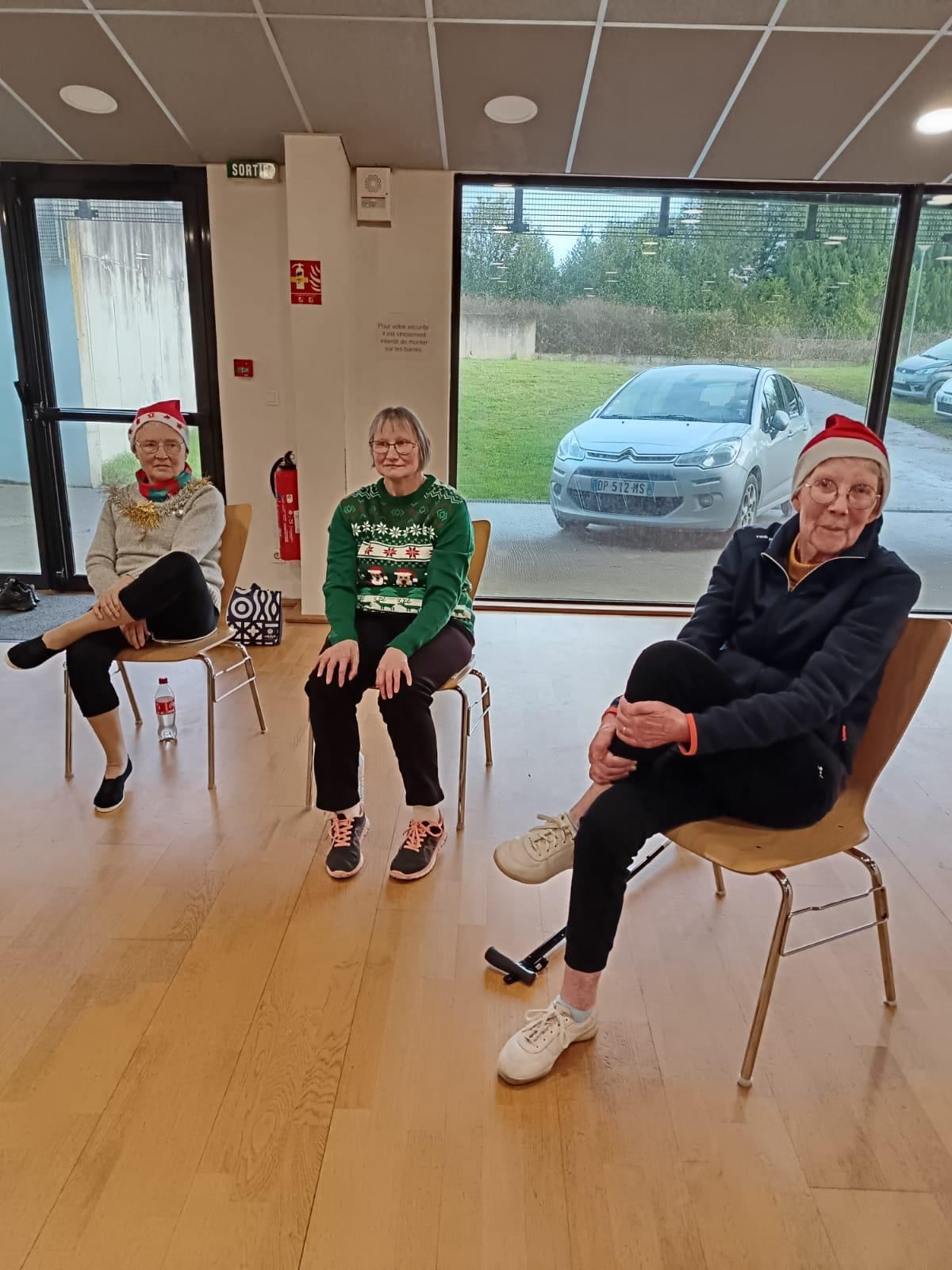Gym sur chaise, spécial Noël